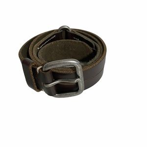 Brown Leather Belt Split in back, 38 1/2” long